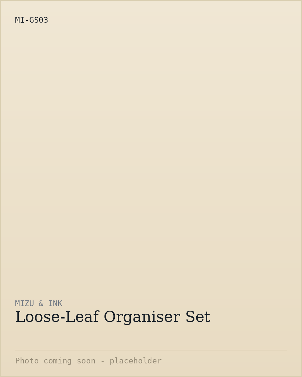 Loose-Leaf Organiser Set